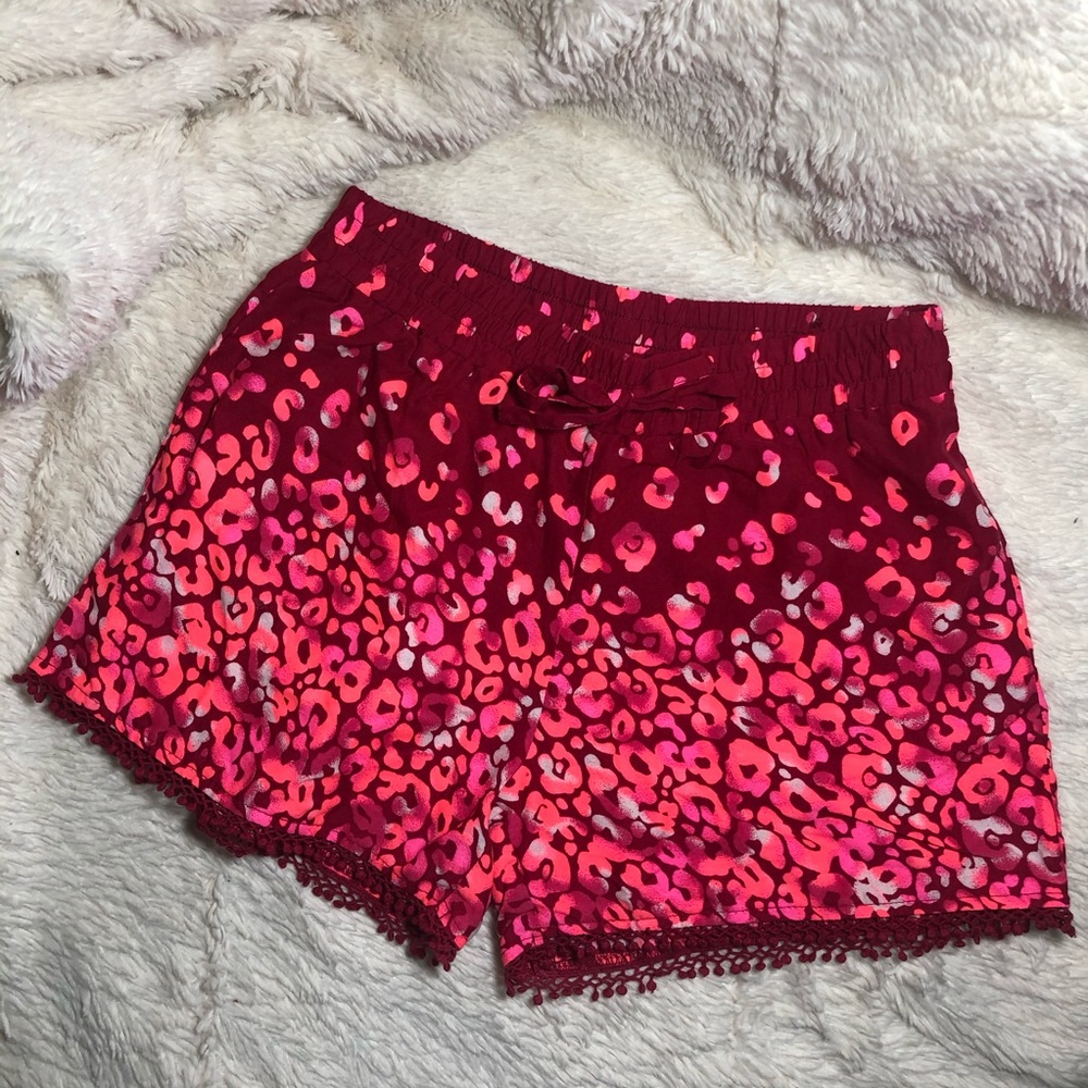 Justice Leopard Print Cotton Pajama Shorts - Picture 1 of 4